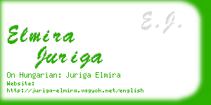 elmira juriga business card
